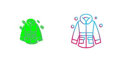 invierno chaqueta icono diseño vector