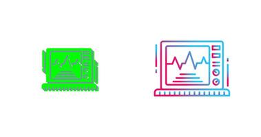 ekg monitor icono diseño vector