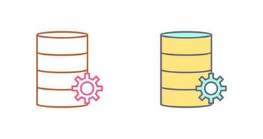 Unique Database Management Icon Design vector