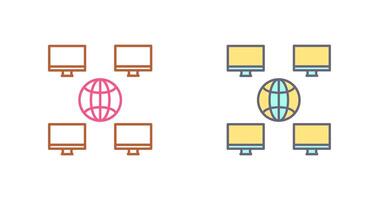 Unique Company Network Icon Design vector