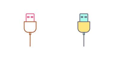 Unique USB Cable Icon Design vector