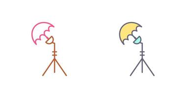 Unique Light Stand Icon Design vector