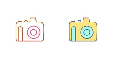 Unique DSLR Camera Icon Design vector