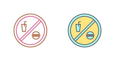 No Food or Drinks Icon Design vector