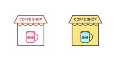 café tienda icono diseño vector