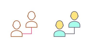 Unique Connected Profiles Icon Design vector