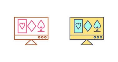 Online Gambling Icon Design vector