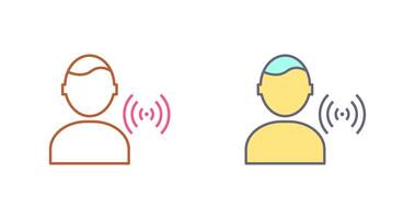 Unique Signal on User Icon Design vector