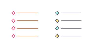 Unique Bulleted list Icon Design vector