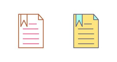 Unique Bookmarked Document Icon Design vector