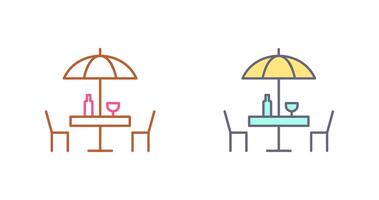 Unique Cafe Table Icon Design vector