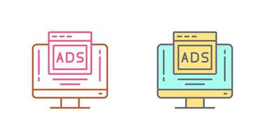 Digital Advertising Icon Design vector