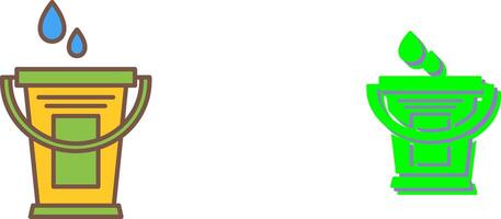 Water Bucket Icon Design vector