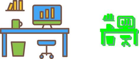 Office Desk Icon Design vector