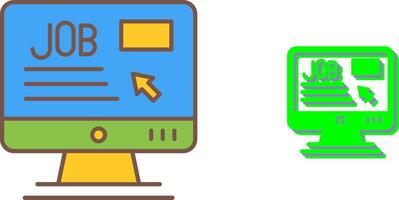 Online Job Icon Design vector