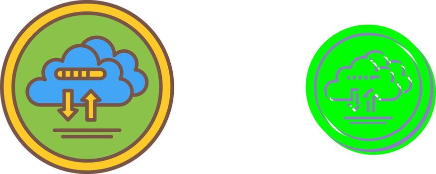 Cloud Data Icon Design vector