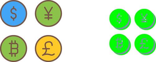 Currency Symbols Icon Design vector