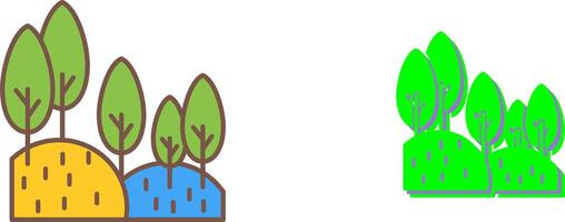 diseño de icono de bosque vector