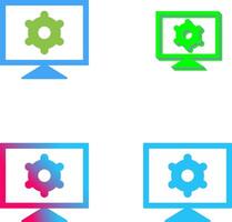 Computer Settings Icon Design vector