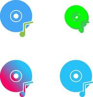 música discos compactos icono diseño vector