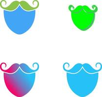 Beard and Moustache Icon Design vector