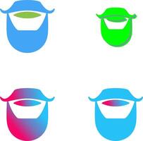 Beard and Moustache Icon Design vector