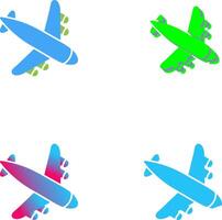 diseño de icono de avión de aterrizaje vector