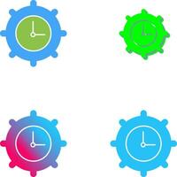 Time Settings Icon Design vector