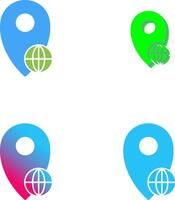 Global Locations Icon Design vector