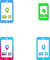 Unique Mobile Applications Icon Design vector
