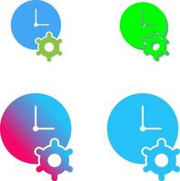 Unique Time Optimization Icon Design vector