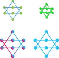 Unique Networks Icon Design vector
