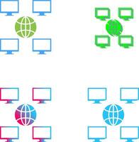 Unique Company Network Icon Design vector