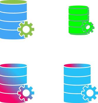 Unique Database Management Icon Design vector