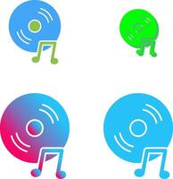 Unique Music CD Icon Design vector