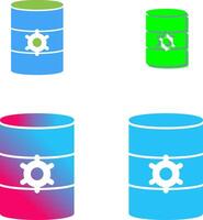 Unique Database Management Icon Design vector