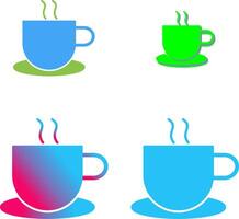 Unique Hot Coffee Icon Design vector