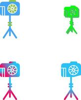 Unique Camera Stand Icon Design vector