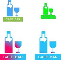 Unique Drinks Cafe Icon Design vector