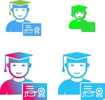 Unique Receiving Degree Icon Design vector