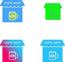 café tienda icono diseño vector