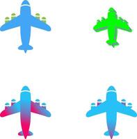 Flying Airplane Icon Design vector