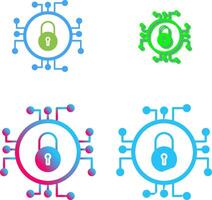 Unique Data Security Icon Design vector
