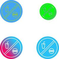 No Food or Drinks Icon Design vector