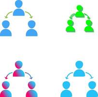 Unique Connected Users Icon Design vector