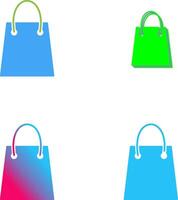 Unique Shopping Bag Icon Design vector