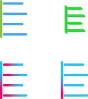 Unique Left Align Icon Design vector
