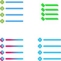 Unique Numbered list Icon Design vector