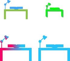 Unique Study Desk Icon Design vector