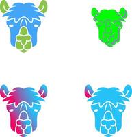 Alpaca Icon Design vector